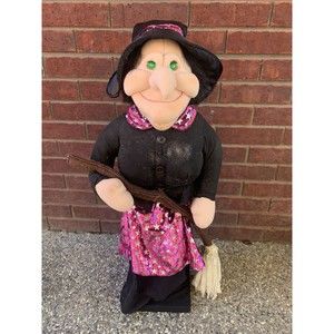 Vintage Halloween Witch LARGE 32" Animatronic Not Working Kids of America Decor